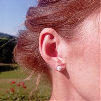 Vicenza - Piazzetta Palladio 2 - Boucles d'oreilles Crivelli PERLA in Or blanc Perla 5.55 Ct 000-PERLA 7.00-7.50 - 000-PERLA 7.00-7.50